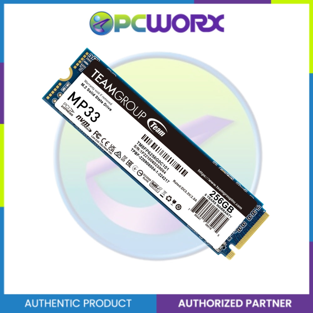Team Group TM8FP6256G0C101 256GB MP33 M.2 NVME PCIe Gen 3.0 x4 SSD