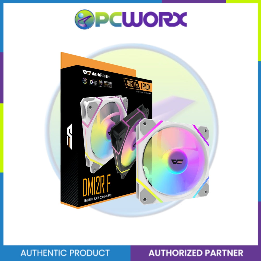 DARKFLASH DM12R F A-RGB REVERSIBLE BLADE COOLING FAN WHITE – PCWORX