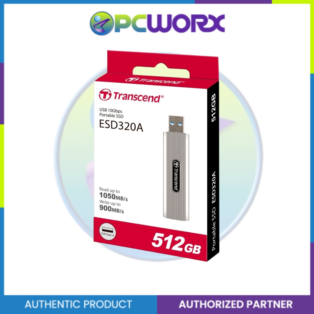 Transcend ESD320A 512GB USB Type A 1050MB/s Portable SSD