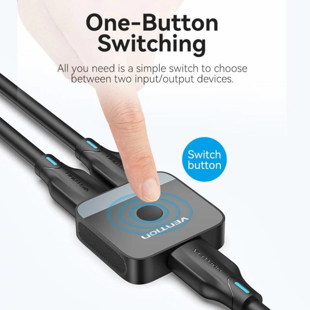 Vention AKOB0 HDMI 2.0 Switcher/Splitter 2-Port Bi-Direction 4K Black