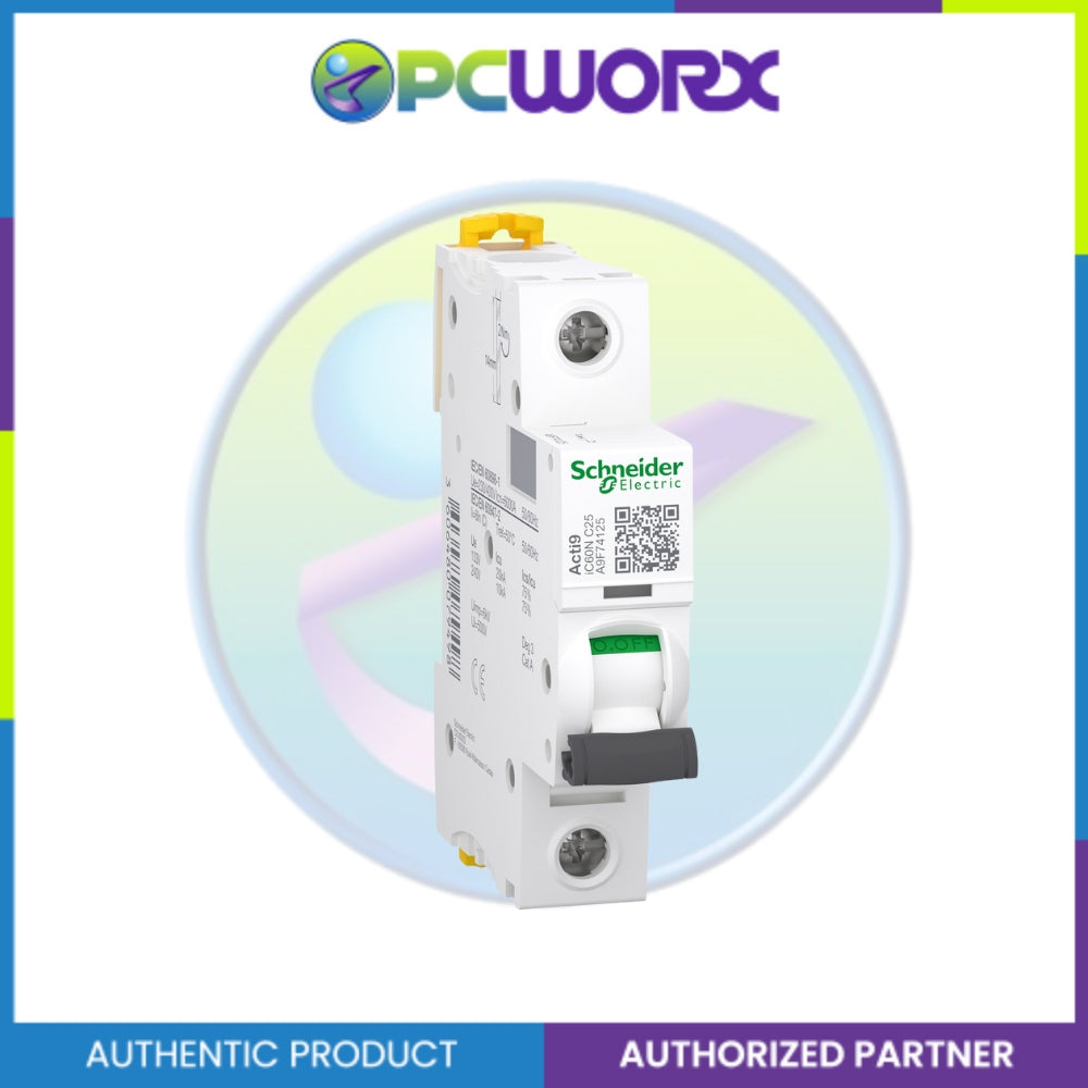 Schneider A9F74125 Mini Circuit Breaker Acti9 iC60N 1P C 25A MCB