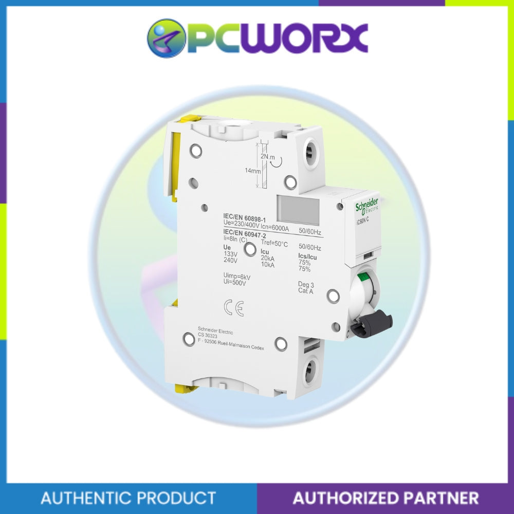 Schneider A9F74125 Mini Circuit Breaker Acti9 iC60N 1P C 25A MCB