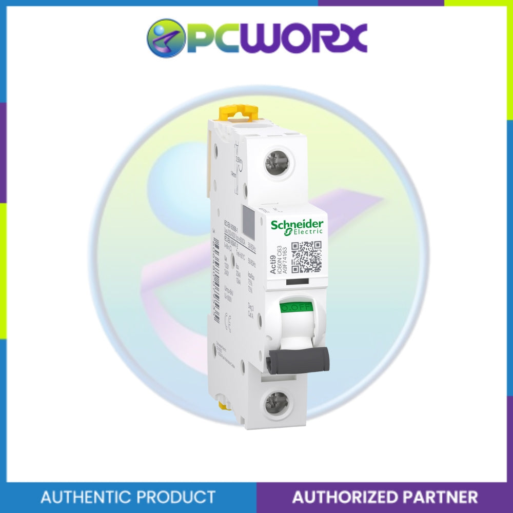 Schneider A9F74163 Mini Circuit Breaker Acti9 iC60N 1P C 63A 230V MCB