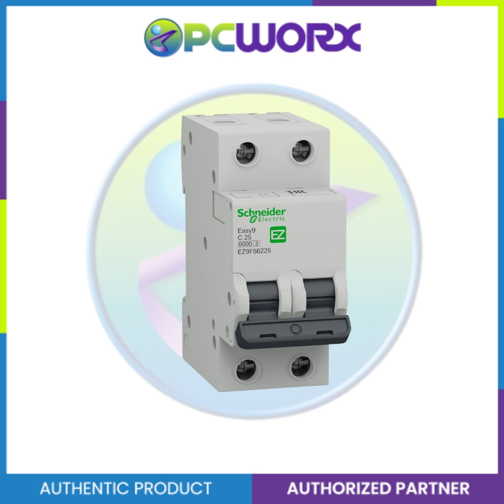 Schneider EZ9F56225 Mini Circuit Breaker Easy9 MCB 2P 25A C 6000A 400V Miniature