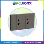 Schneider A70426US_BK Outlet 16A 250V~ 2G 2Pin Uni Skt, BK