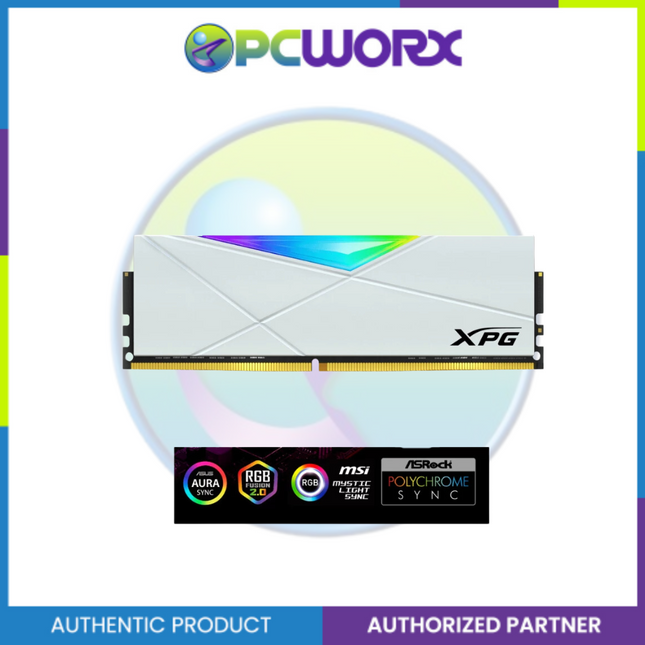 Adata AD-AX4U360016G18I-SW50 XPG SPECTRIX D50 16GB DDR4 3600Mhz RGB White