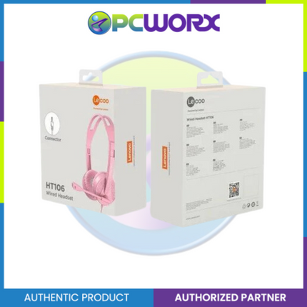 Lecoo HT106 Wired Business Headset 3.5mm Jack Pink