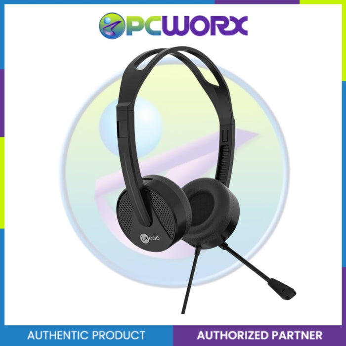 Lecoo HT106 Wired Business Headset USB Interface Black