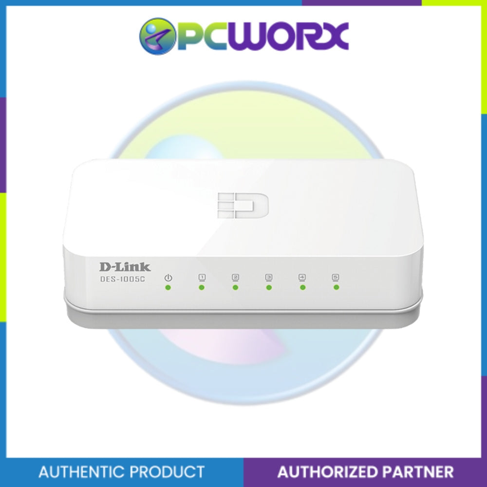 D-Link DES-1005C 5-port 10/100Mbps Unmanaged Fast Ethernet Switch (Plastic)