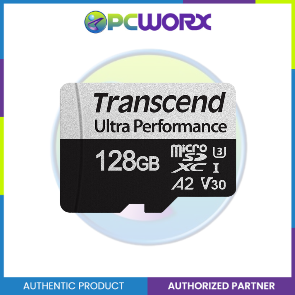 Transcend TS128GUSD340S 128GB A2 MicroSDXC with Adapter Memory Card