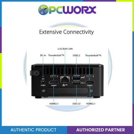 Asus RNUC13ANHI300000I-NUC13ANHi3 i3-1315U Arena Canyon NUC w/o Power Cord