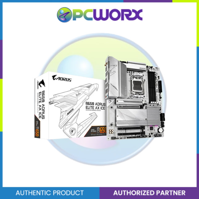 Gigabyte GA-B650-A-ELITE-AX-ICE White AM5 DDR5 ATX Mobo