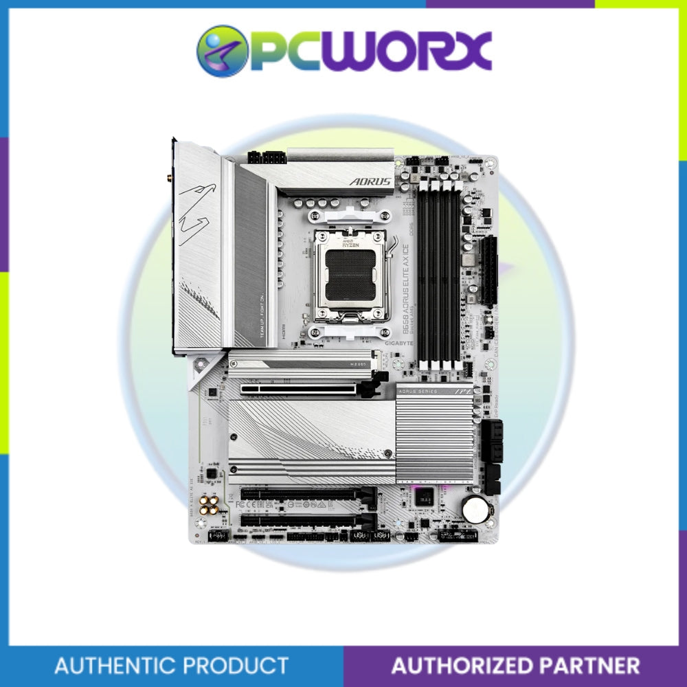 Gigabyte GA-B650-A-ELITE-AX-ICE White AM5 DDR5 ATX Mobo