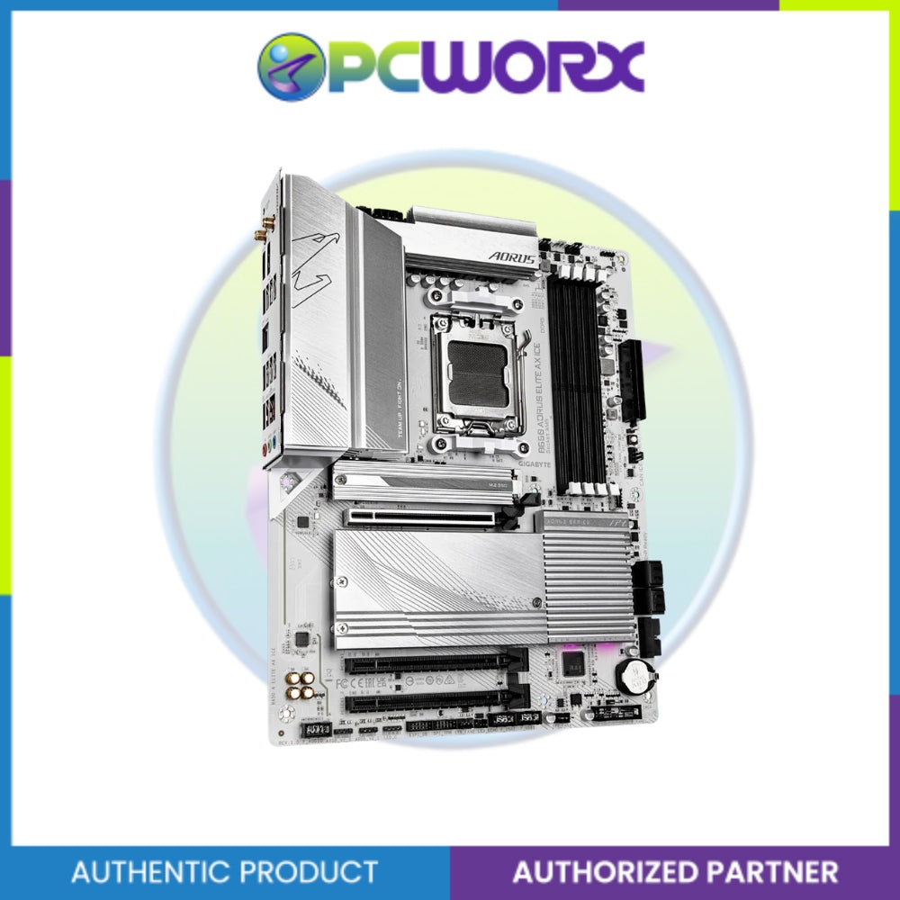 Gigabyte GA-B650-A-ELITE-AX-ICE White AM5 DDR5 ATX Mobo
