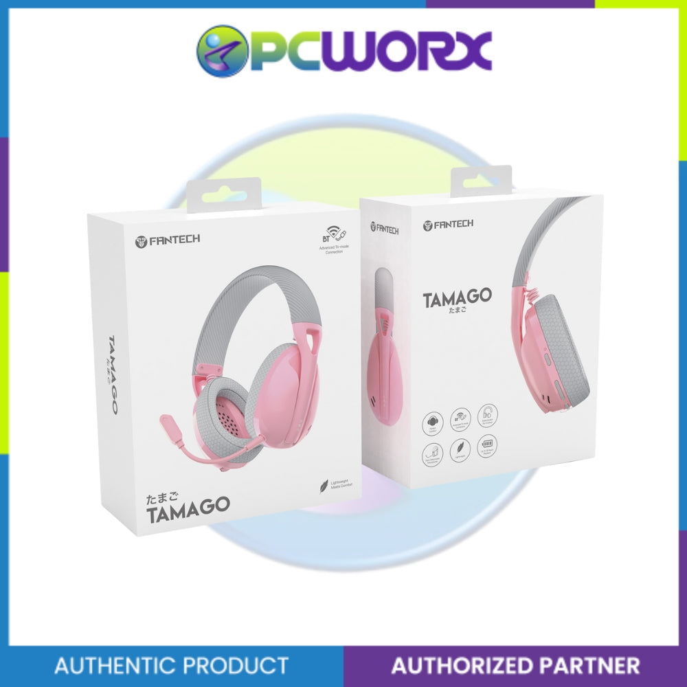 Fantech Tamago WHG01 Lightweight Wireless Wired Headset Detachable Pink