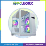 Tecware Arc M White - 3x 120 (Rev) + 120mm Omni link aRGB fans m-ATX Case