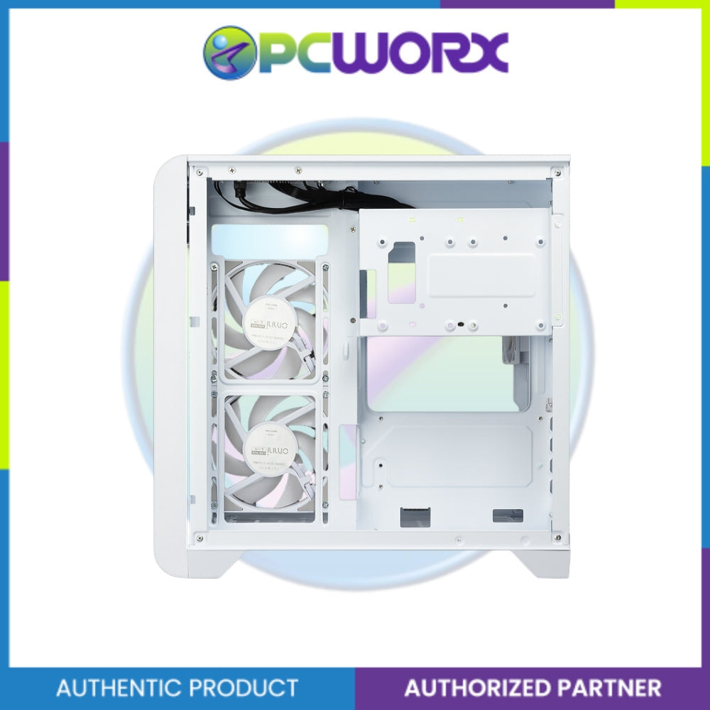 Tecware Arc M White - 3x 120 (Rev) + 120mm Omni link aRGB fans m-ATX Case