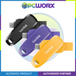 SanDisk SDDDC6-064G-G46 64GB Type-C OTG USB 3.2 Swivel Design Black/Purple Opulence/Yellow Daffodi