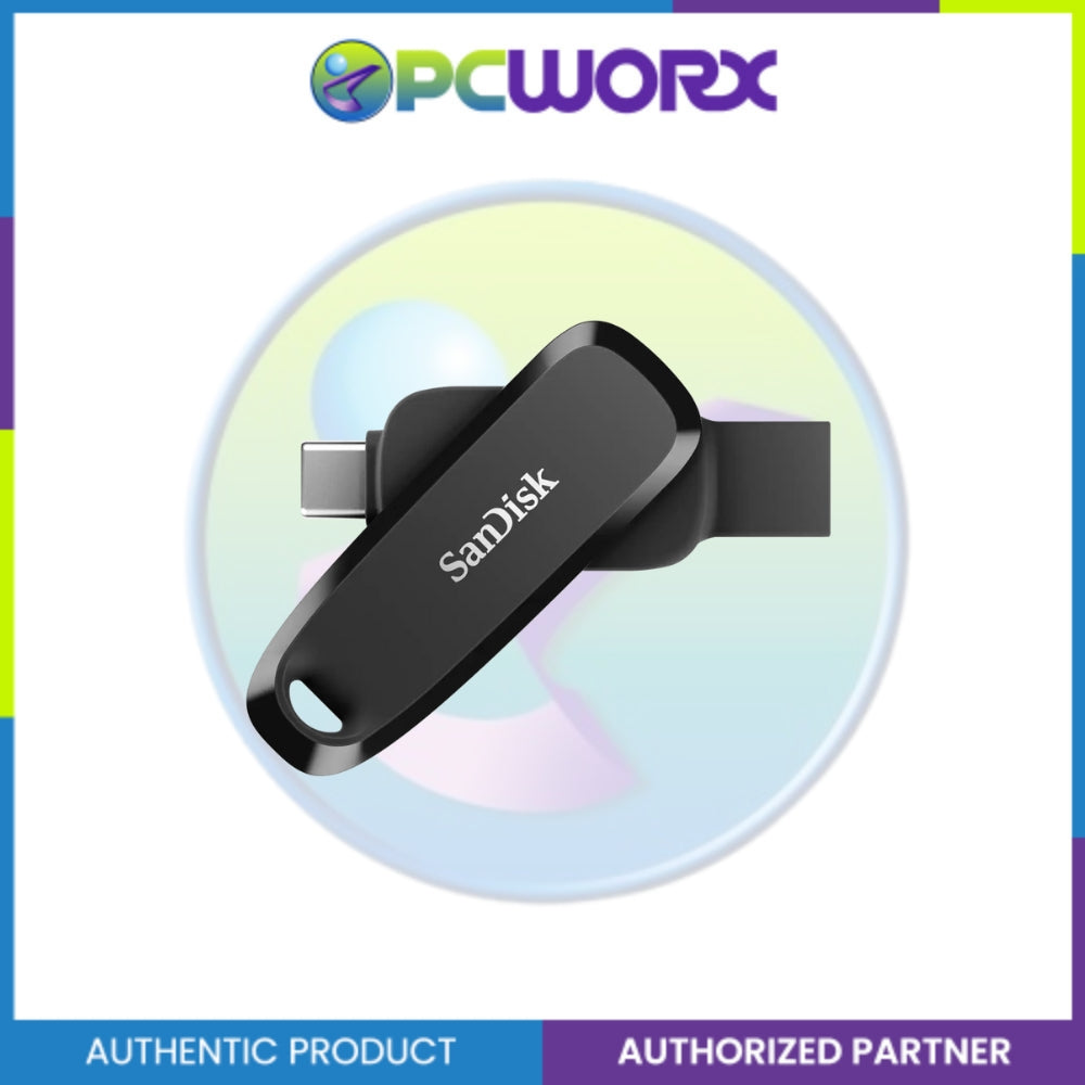 SanDisk SDDDC6-064G-G46 64GB Type-C OTG USB 3.2 Swivel Design Black/Purple Opulence/Yellow Daffodi