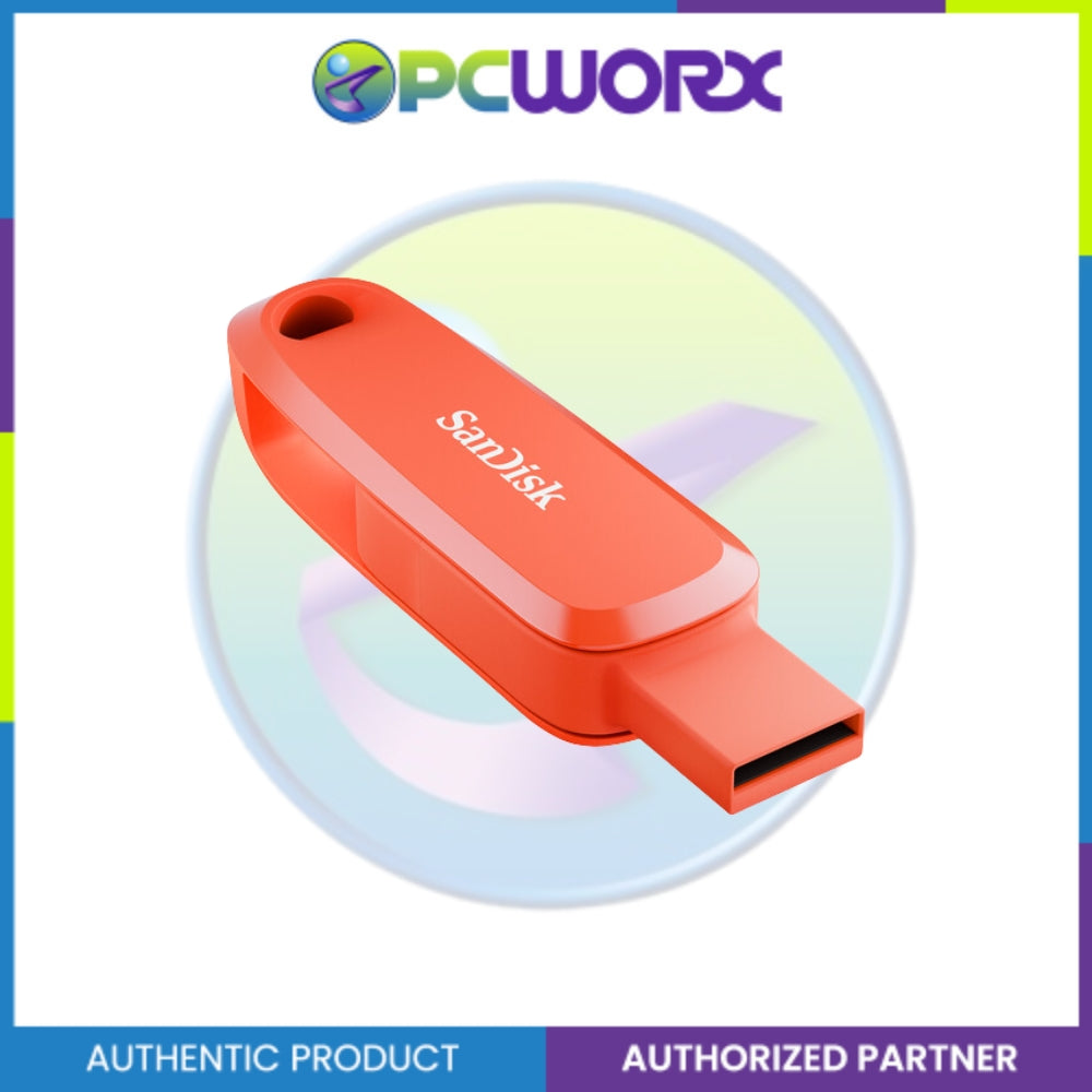 SanDisk SDDDC6-064G-G46NO 64GB Type-C OTG USB 3.2  Swivel Design Nasturtium Orange