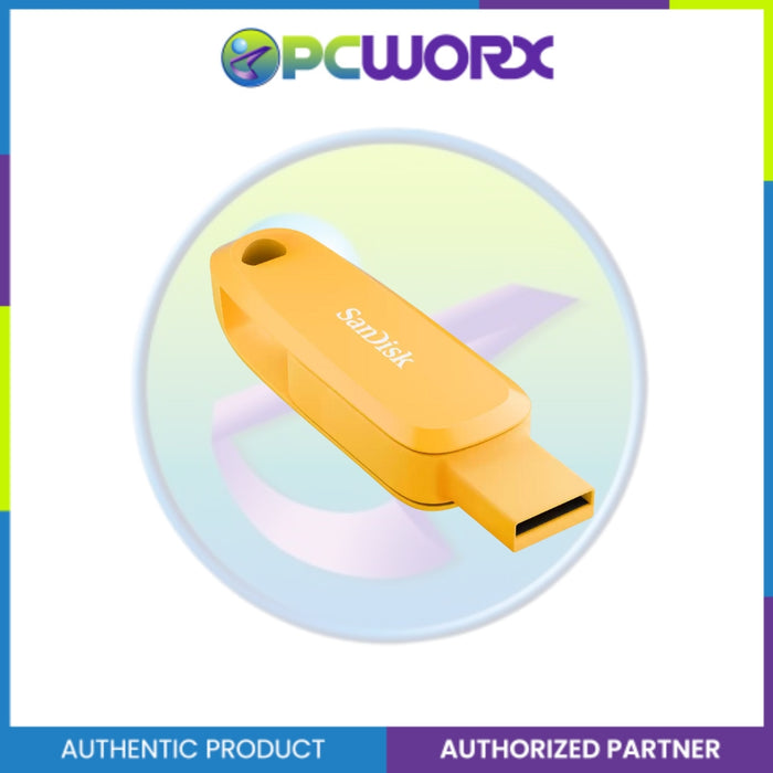 SanDisk SDDDC6-256G-G46YD 256GB Type-C OTG USB 3.2 Swivel Design Yellow Daffodi