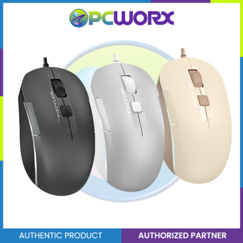 A4tech FM26 Fstyler Wired Optical Mouse Smoky Grey/ Icy White/Cafe Latte