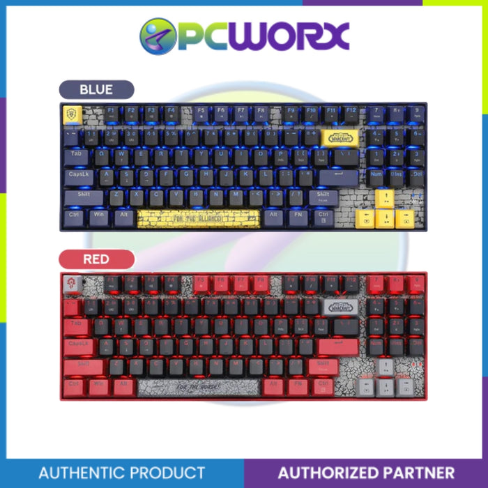 Redragon YGM1 World of Warcraft Alliance/Horde Wired Mechanical Keyboard Blue/Red