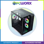 Tecware Arc M Black - 3x 120 (Rev) + 120mm Omni link aRGB fans m-ATX Case