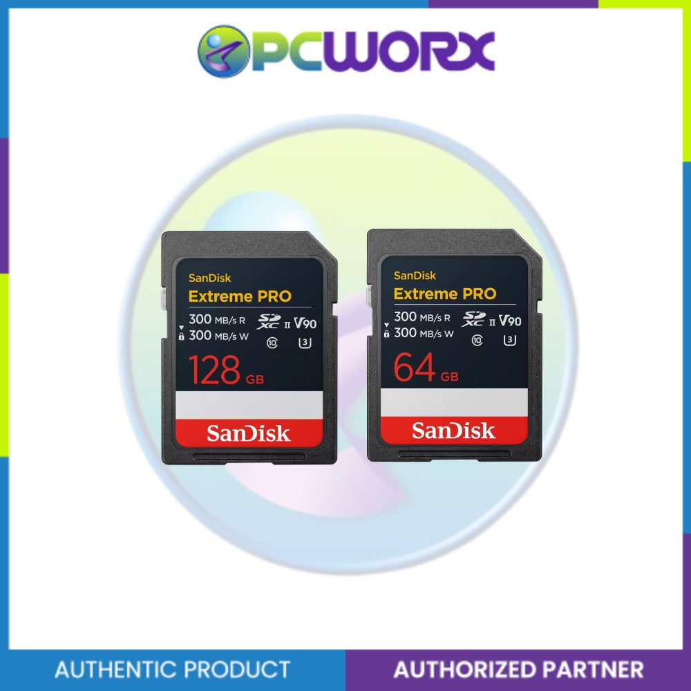 Sandisk SDSDXDM-128G-064G-GN4IN 128GB,64GB Extreme Pro SD V90 U3 C10 UHS- II, 300/300MB/S