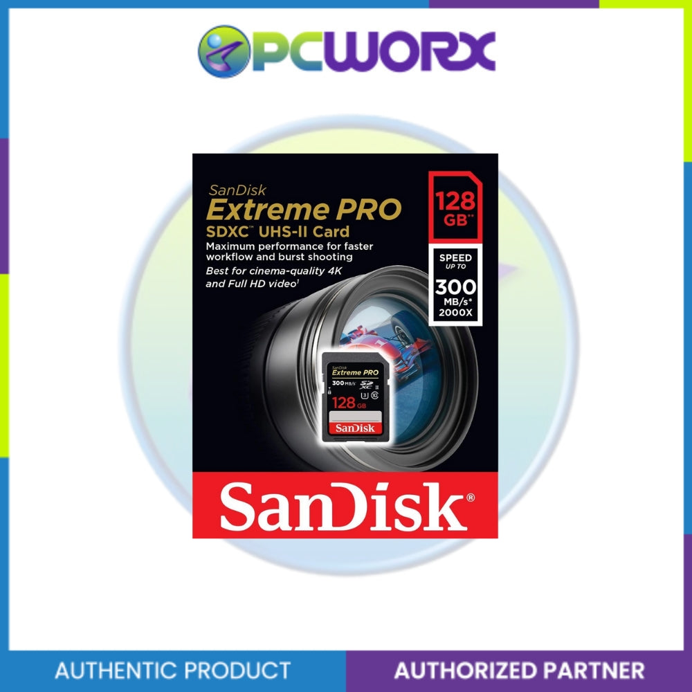 Sandisk SDSDXDM-128G-064G-GN4IN 128GB,64GB Extreme Pro SD V90 U3 C10 UHS- II, 300/300MB/S