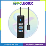 Orico PW3UR-C3-015-BK-EP Type C 4port USB 3.0 Hub with 1000Mbps RJ45