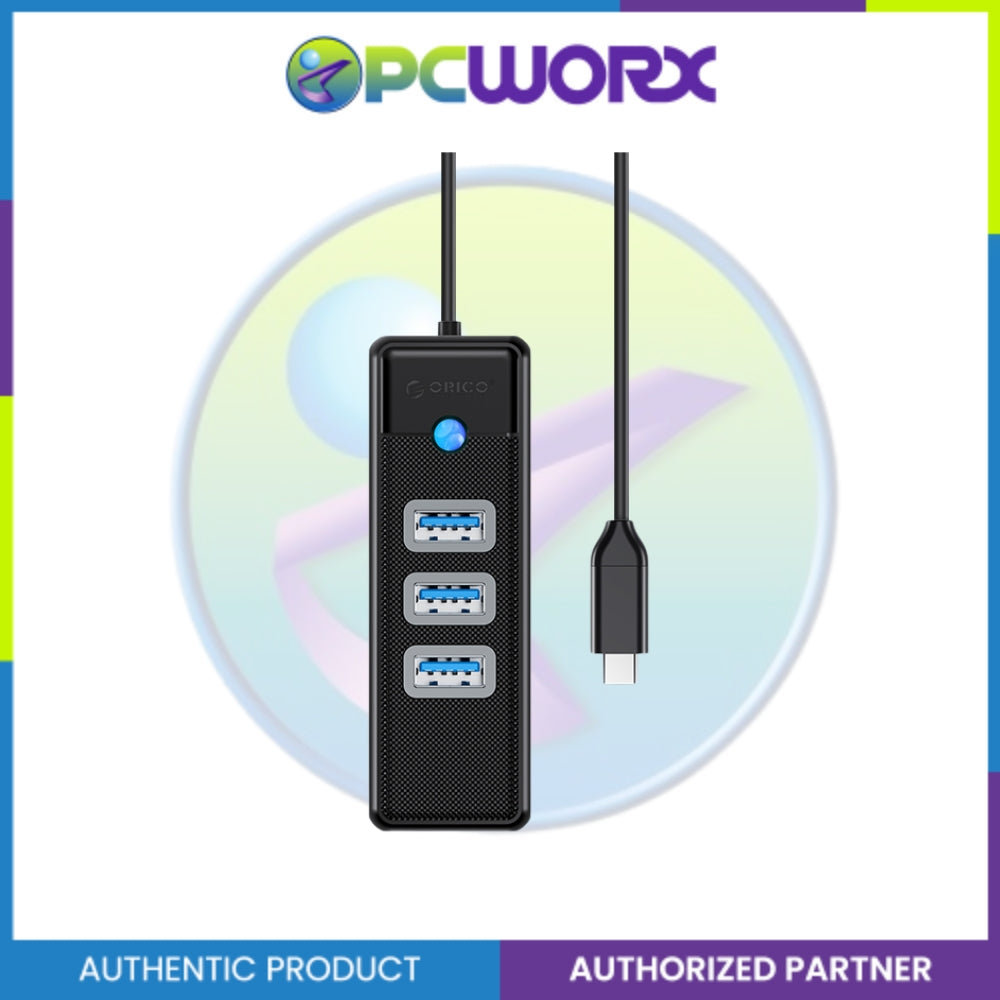 Orico PW3UR-C3-015-BK-EP Type C 4port USB 3.0 Hub with 1000Mbps RJ45