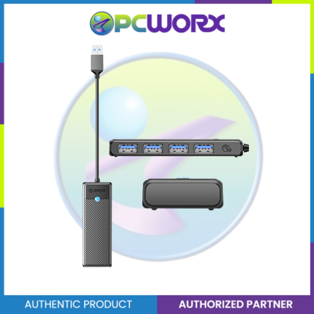 Orico PAPW4A-U3-015-BK-EP Side Plug 4port USB3.0 Hub 15cm