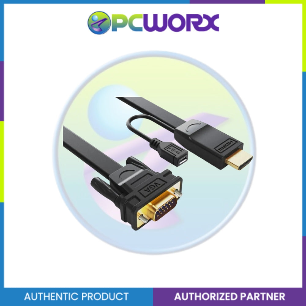 Ugreen MM101/30449 HDMI to VGA Converter Round Cable 1.5m Black