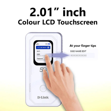 D-Link DWR-U2100 5G NR Wi-Fi 6 AX900 MiFi Mobile Router (with 5,000mAh)