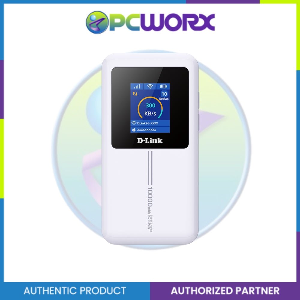 D-Link 4G LTE Wi-Fi 6 MiFi Powerbank Mobile Router (with 10,000mAh | 1.77" TFT L