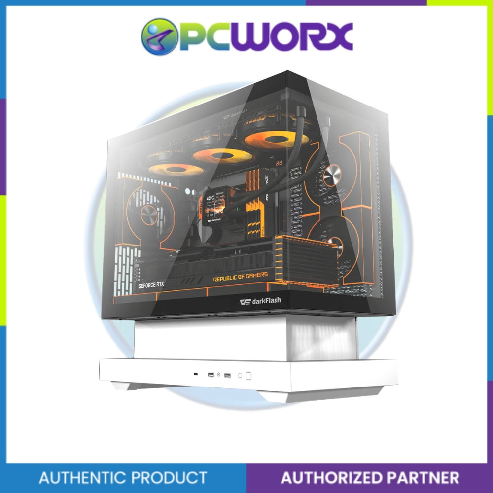 Darkflash FLOATRON F1 Floating Desing M-ATX Casing Black/White