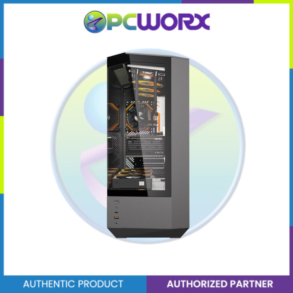 DarkFlash DY460 Dual-chamber TG ATX/M-ATX Casing Black/White