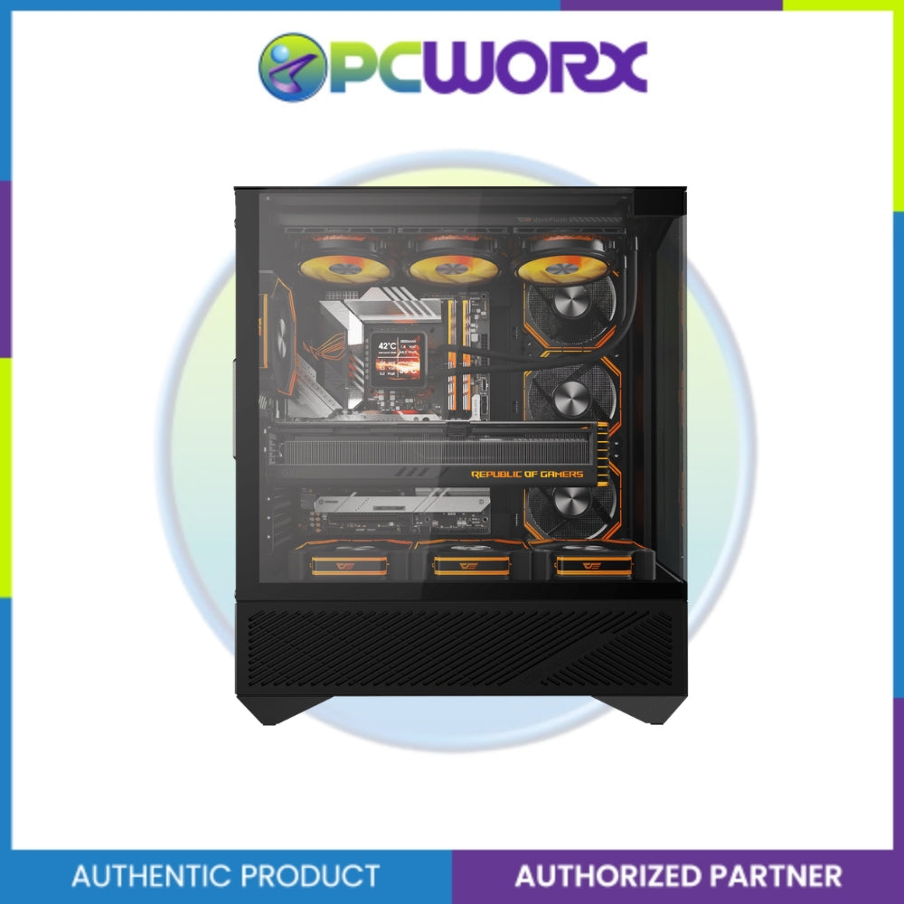 DarkFlash DY460 Dual-chamber TG ATX/M-ATX Casing Black/White