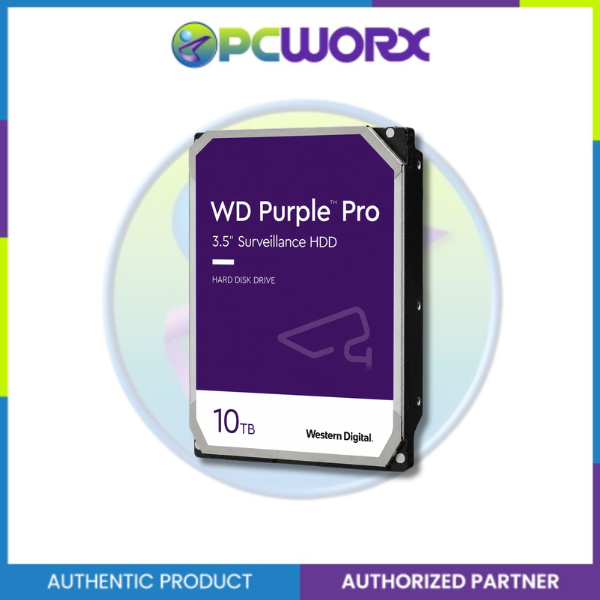 Western Digital WD102PURP-85CCGY0 10TB Purple Pro Surveillance HDD – 3.5" SATA