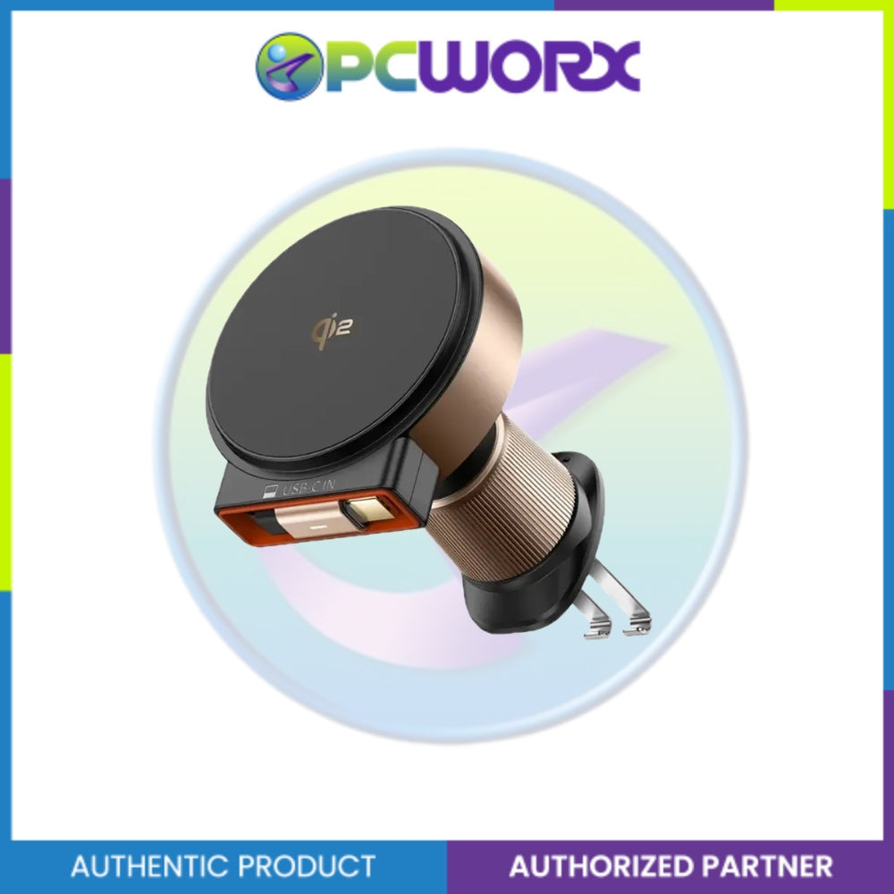 Mcdodo CH-0090 15W Qi2 Magnetic Wireless Car Charger Built-in Cable Black