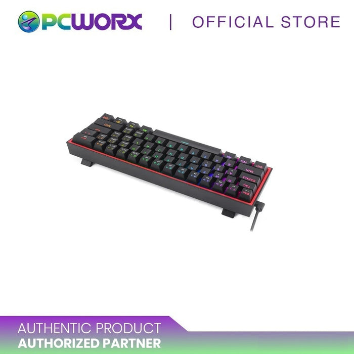 Redragon K617 Fizz 60% Wired Rgb Gaming Keyboard 61 Keys Compact Mechanical