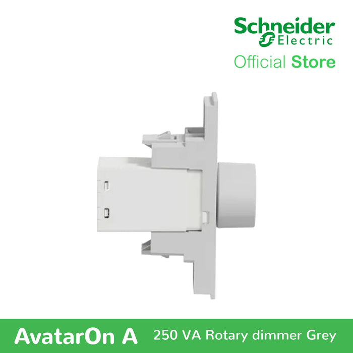 Schneider AvatarOn A 250 VA Rotary Dimmer - GREY M3T1V400DM-GY