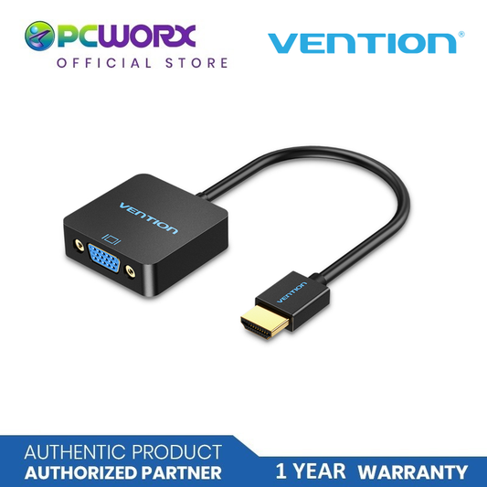 VENTION HDMI to VGA Adapter with Audio HDTV TV AV Video Cable Converter (ACRBB) | HDMI to VGA Cable Adapter | HDMI to VGA Adapter