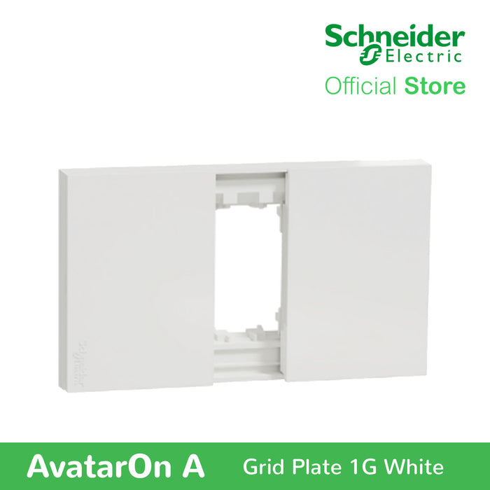 Schneider AvatarOn A 1 gang Grid Plate - WHITE M3T01-WE