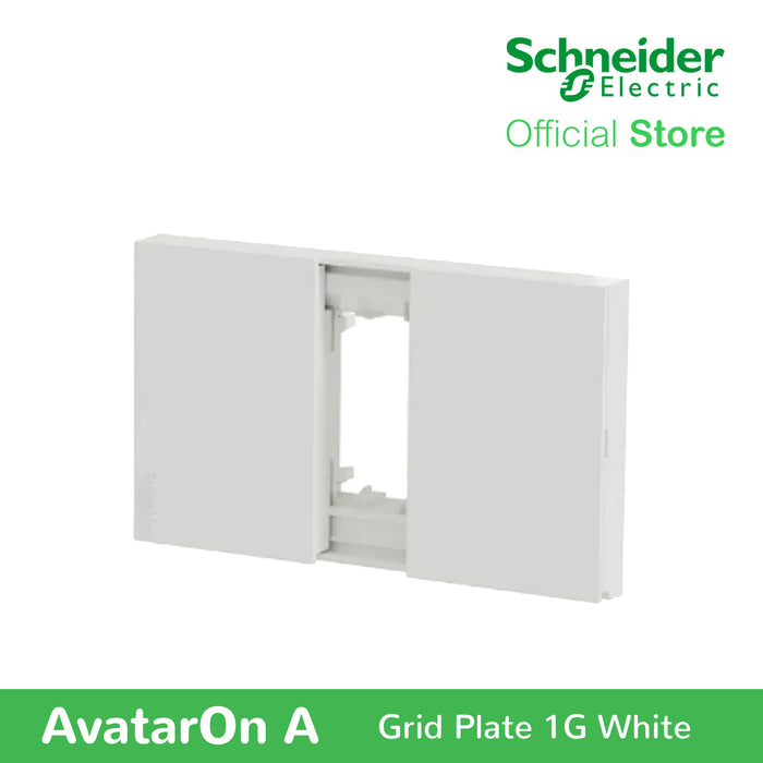 Schneider AvatarOn A 1 gang Grid Plate - WHITE M3T01-WE