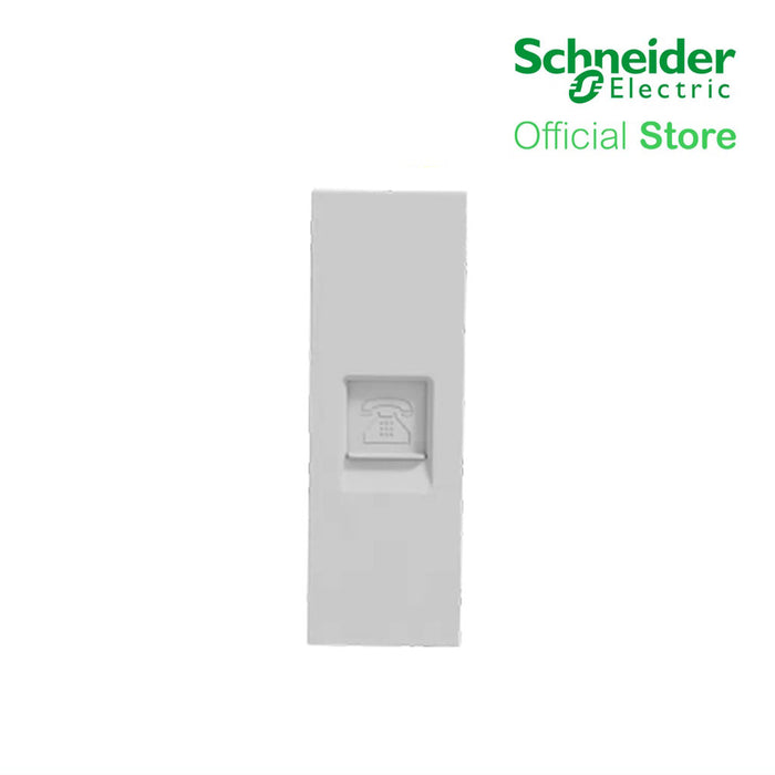 Schneider Telephone Socket AvatarOn With Shutter Grey M3T1RJ4M-GY