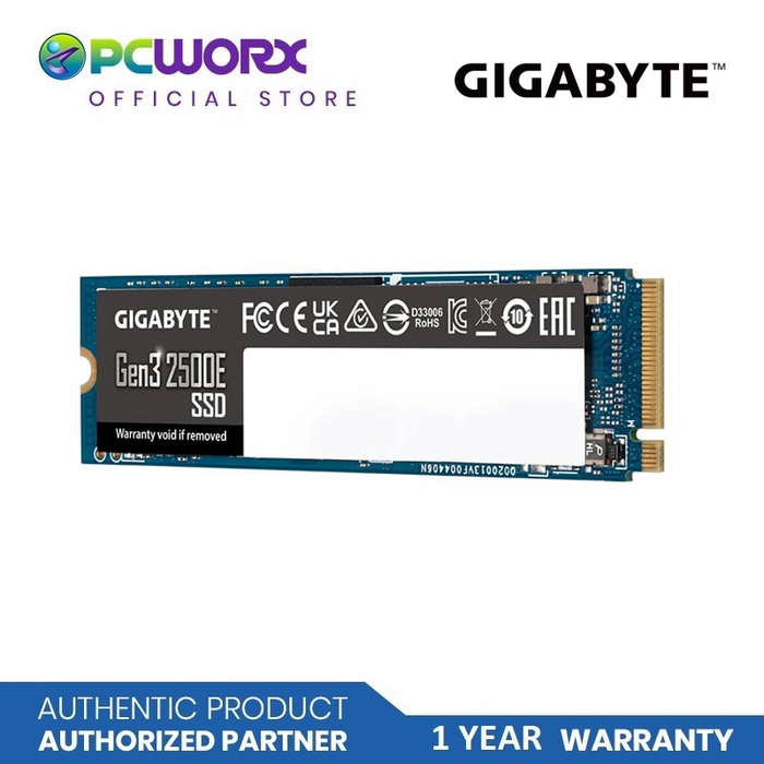 Gigabyte GP-G325E500G GEN3 2500E 500GB PCIEe 3.0X4 NVMe M.2 2280 SSD | Internal Solid Sate Drives | Gigabyte 500GB SSD | Solid State Drive