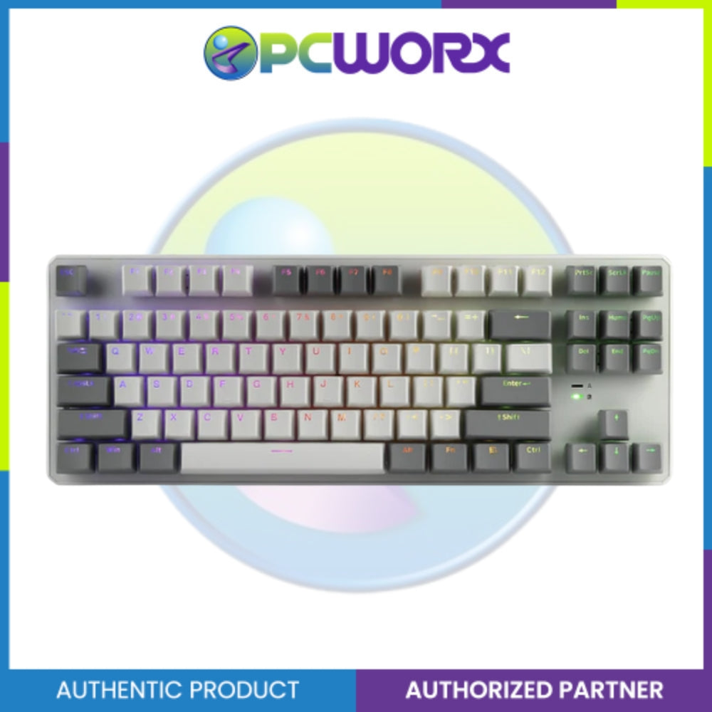 Tecware Phantom+ Elite 87-Keys RGB 3-Mode Mechanical Keyboard - White / Black