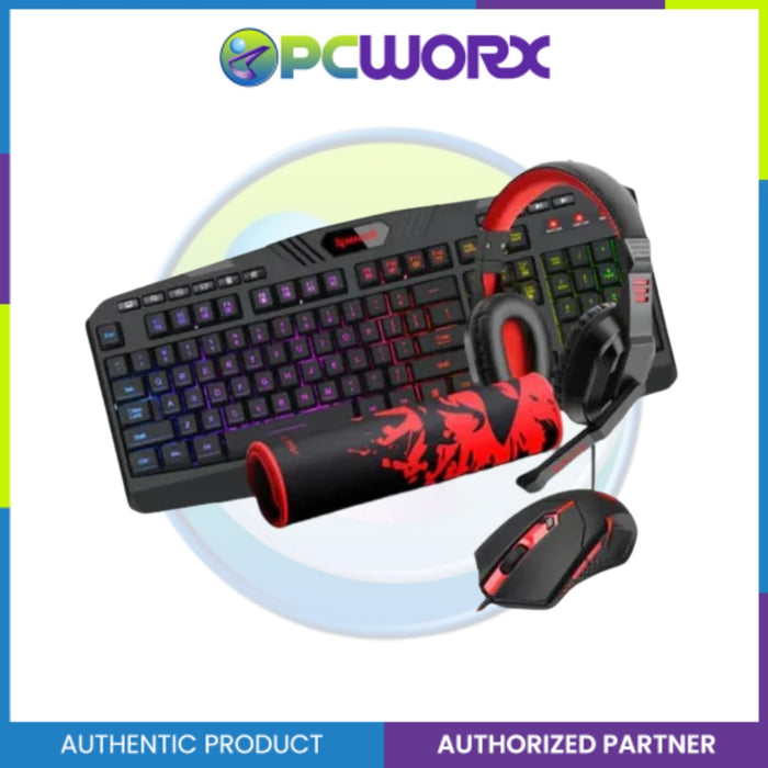 Redragon Gaming Essentials 4 In 1 Set (Keyboard/Mouse/Mousepad/Headset) (S101-BA-2)